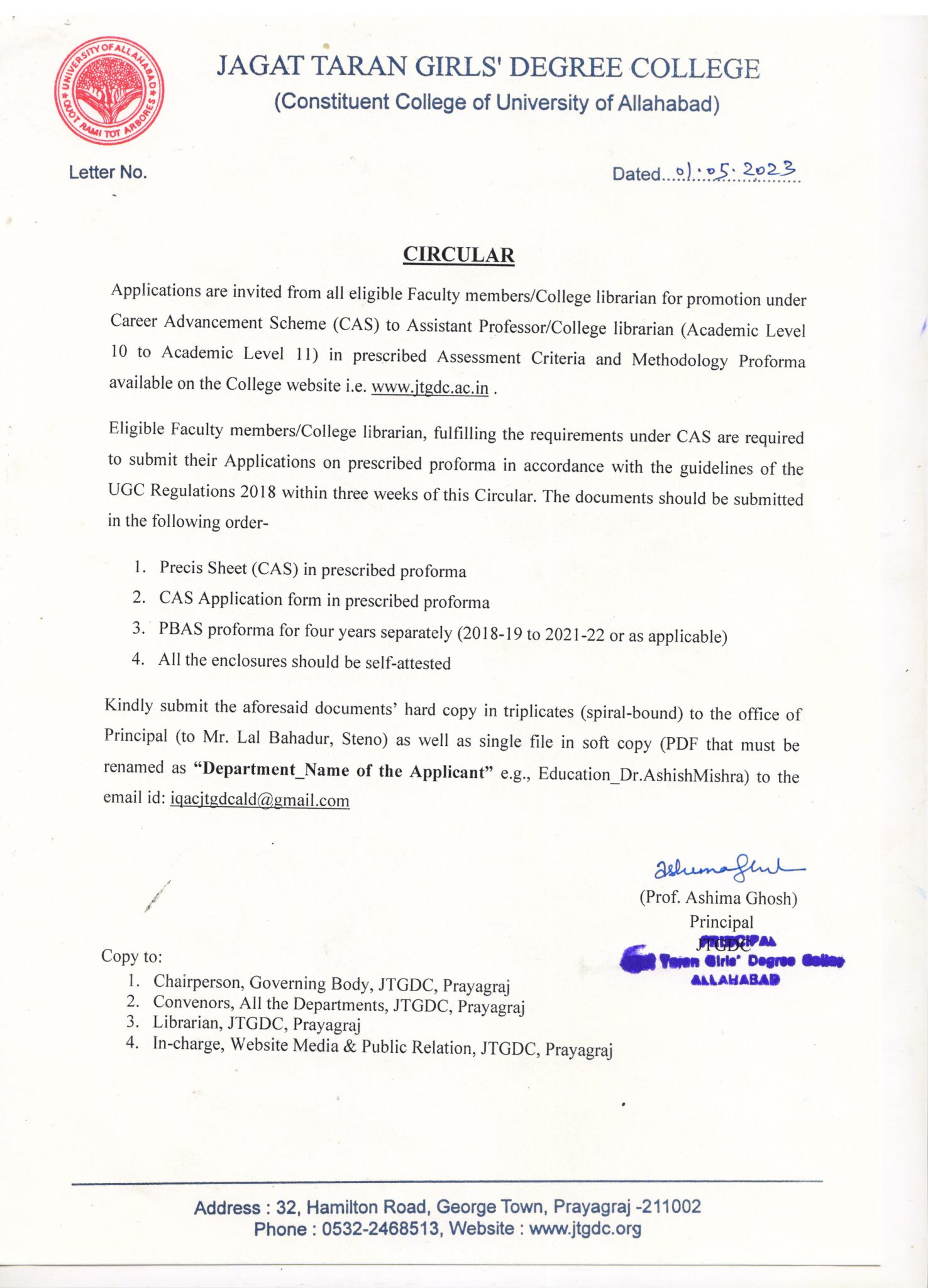 Circular And Application Form Promotion Of Assistant Professor College circular-and-application-form-promotion-of-assistant-professor-college
